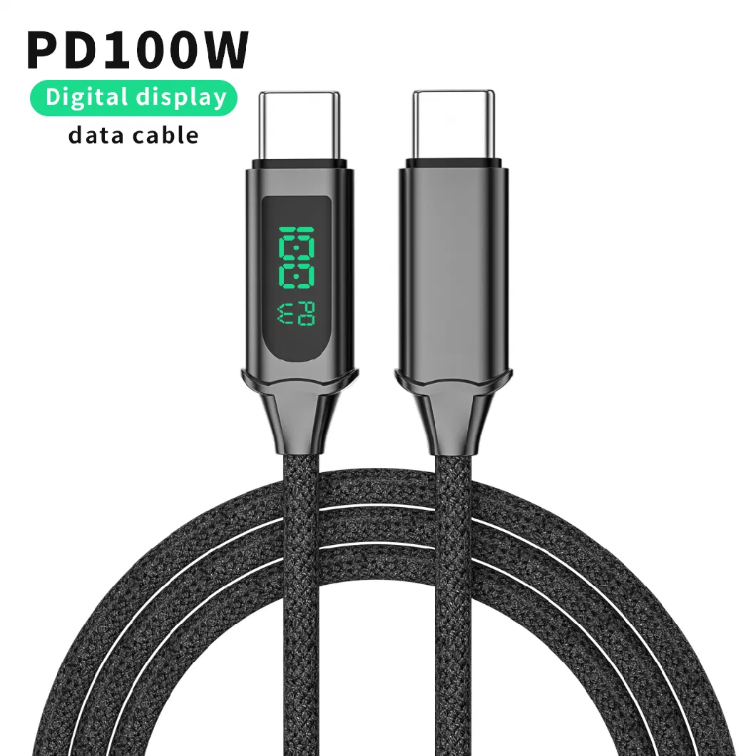 USB C to Type C Pd Cable 100W for MacBook Tablet Switch Xiaomi Samsung 5A Fast Charging Digital Display Phone Data Cable